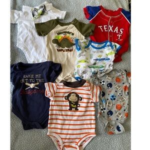 0-3 months baby boy onesies